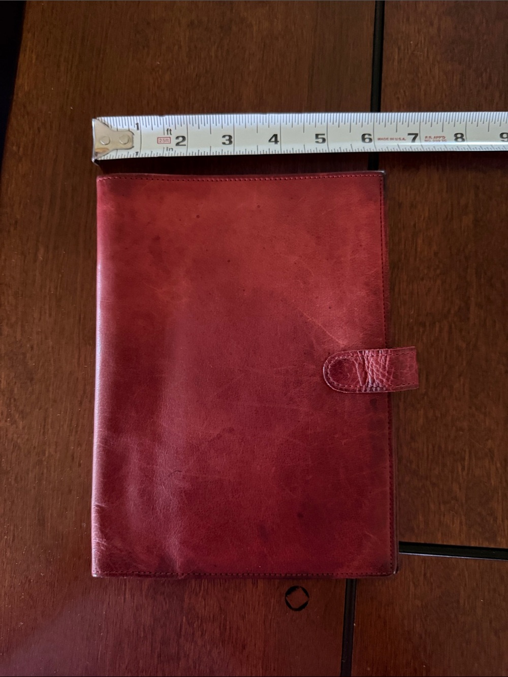 Vintage Coach Travel Wallet in Red Water Buffalo Leather